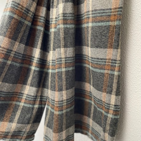 2023AW / nest Robe コットンヘビーツイル チェックキュロットパンツ