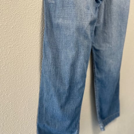 販売継続品 / GRANDMA MAMA DAUGHTER ライトデニムサイドジップテーパードパンツ 【VINTAGE WASH】