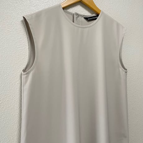 mizuiro ind ノースリーブAラインワンピース【サンドベージュ】