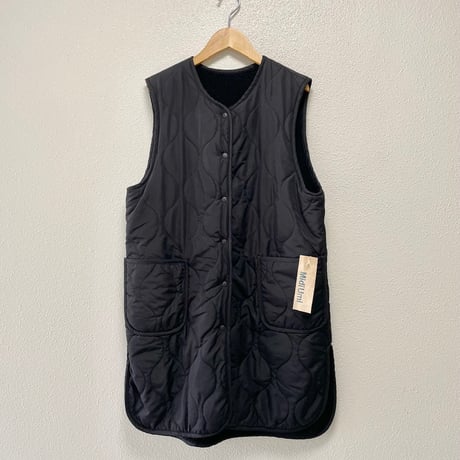 2024AW / タグ付き未使用品 MidiUmi  キルティングリバーシブルベスト【ブラック】