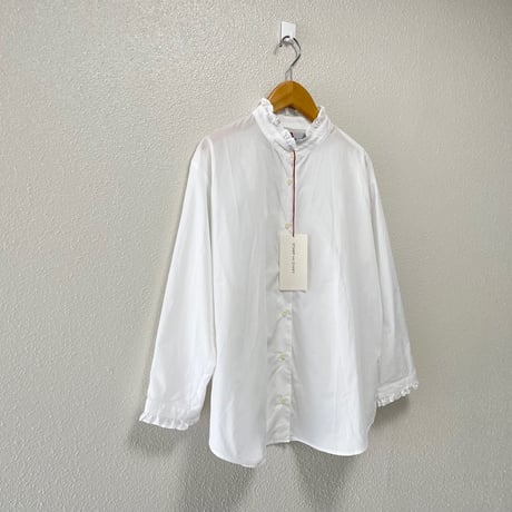販売継続品 / STAMP AND DIARY 100/1ブロード フリルカラーブラウス