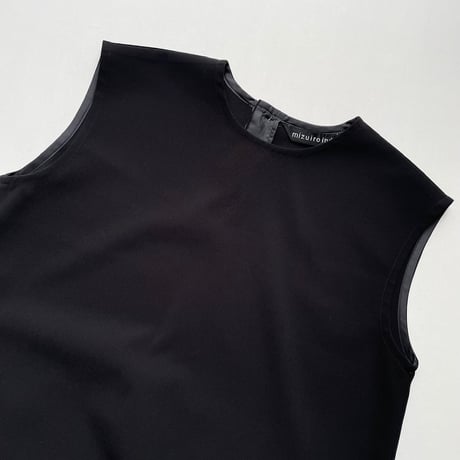mizuiro ind ノースリーブAラインワンピース【ブラック】