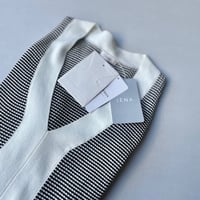 タグ付き未使用品 / IENA イタリアシCOリブVネックプルオーバー 【チェック】