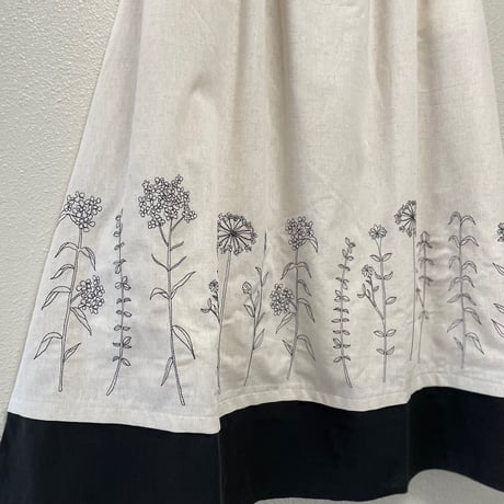 【3色展開】select 花柄刺繍レイヤード風スカート