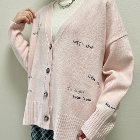 2024AW / SLOBE IENA embroidery カーディガン
