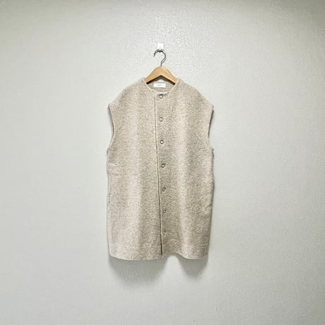 2023AW / grin シープパイルボアロングベスト【アイボリー】