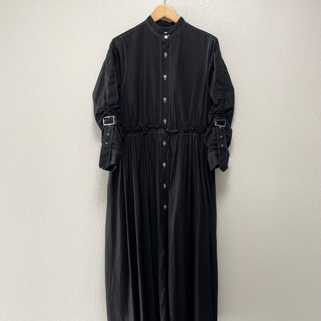 COMME des GARCONS Noir Kei Ninomiya ベルト スリーブ ノーカラーワンピース