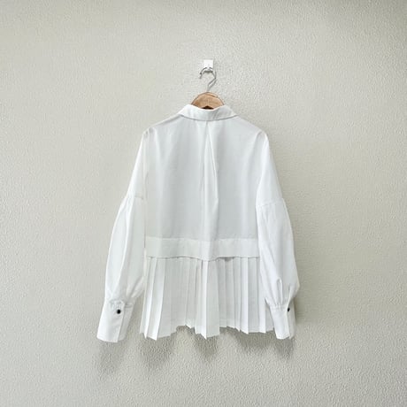 タグ付き未使用品/ 2025 / NOLLEY'S ウォッシャブル切替プリーツブラウス