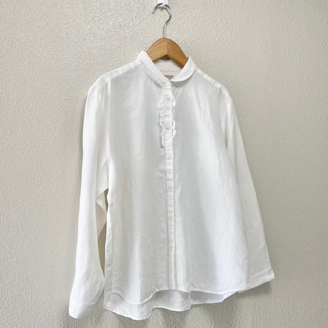 販売継続品 / 中川政七商店 手織り麻を使ったフリルシャツ