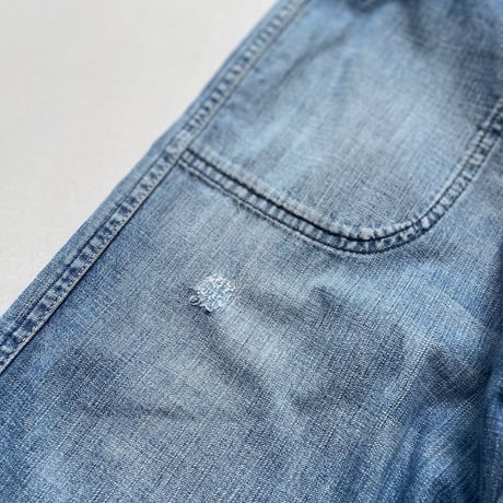 販売継続品 / GRANDMA MAMA DAUGHTER ライトデニムサイドジップテーパードパンツ 【VINTAGE WASH】