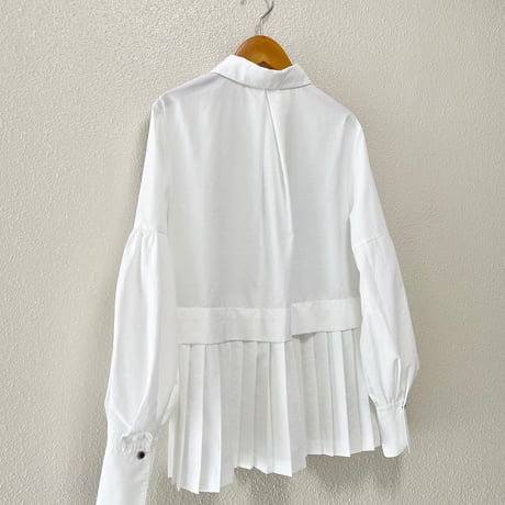 タグ付き未使用品/ 2025 / NOLLEY'S ウォッシャブル切替プリーツブラウス