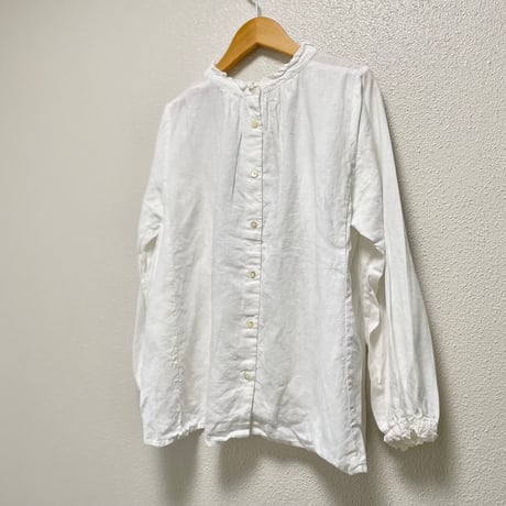 販売継続品 / nest Robe リネンスタンドフリルブラウス