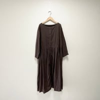 nest Robe リネンボートネック ウエストタックワンピース