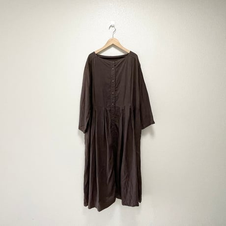 nest Robe リネンボートネック ウエストタックワンピース