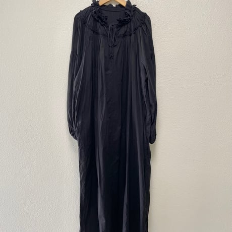 2024SS / Audrey and John Wad インドコットンネックギャザーフリルワンピース