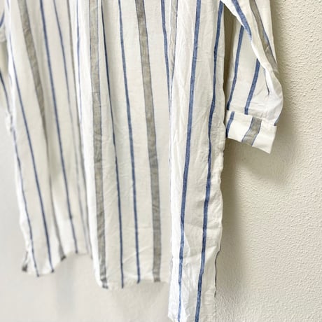 2023SS / nest Robe リネンマルチストライプシャツ