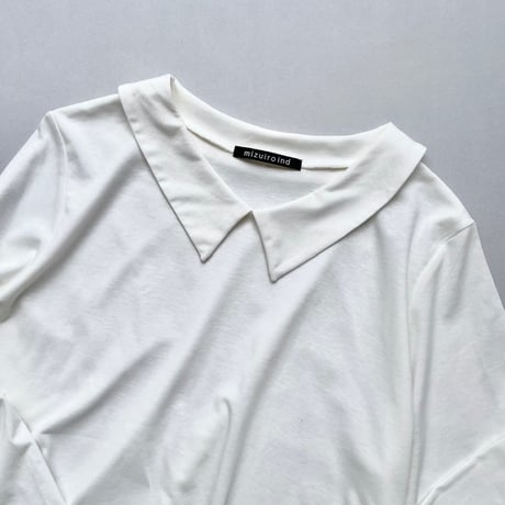 mizuiro ind 襟付きロングスリーブプルオーバー