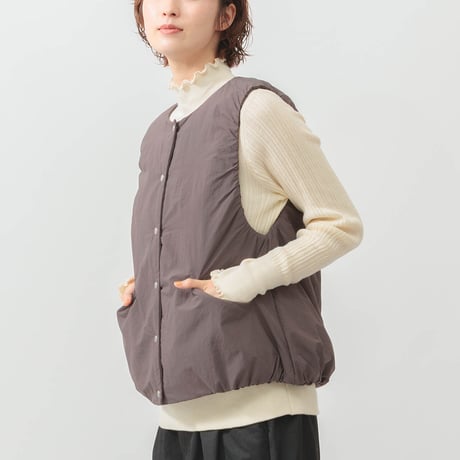 【3色展開】ナイロンワッシャー軽量中綿ベスト
