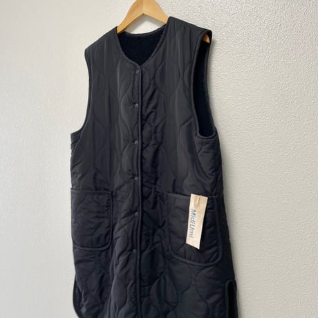 2024AW / タグ付き未使用品 MidiUmi  キルティングリバーシブルベスト【ブラック】