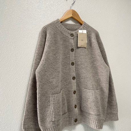 タグ付き未使用品 / nest Robe ニュージーランドウールワッフルニットカーディガン
