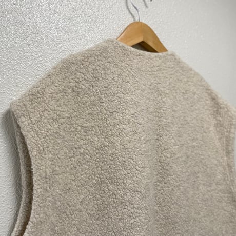 2023AW / grin シープパイルボアロングベスト【アイボリー】