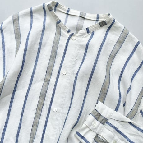 2023SS / nest Robe リネンマルチストライプシャツ