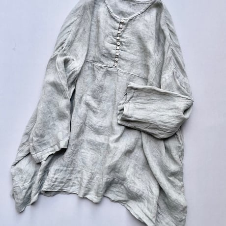 nest Robe リネン先染めガーゼビッグブラウス
