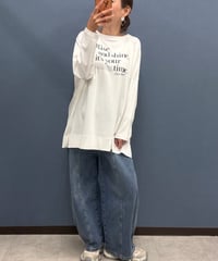 Dignite collier ディニテコリエ　前後着用OK ラグランロンT