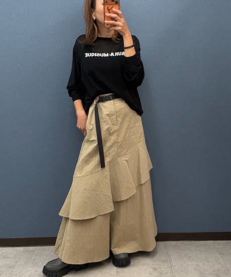 Pauline Bleu ポリーヌブロー   アシンメトリーデザインスカート