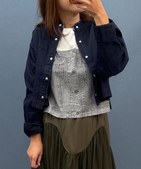 DONA MARIE　ドナマリー　ケープデザイン コンパクトデニムジャケット