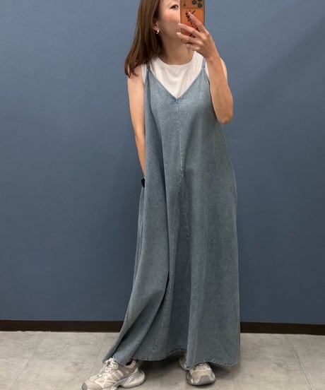 select  ヴィンテージウォッシュ デニムキャミワンピース