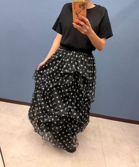 Pauline Bleu ポリーヌブロー　ドットシアー デザインスカー