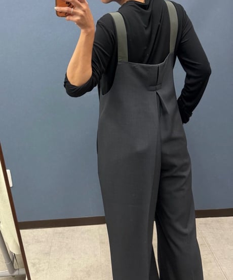 Pauline Bleu ポリーヌブロー  ショルダーストラップ ワイドサロペット