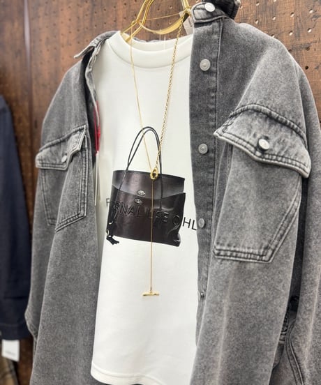 Pauline Bleu ポリーヌブロー　バッグプリント ロゴプルオーバー