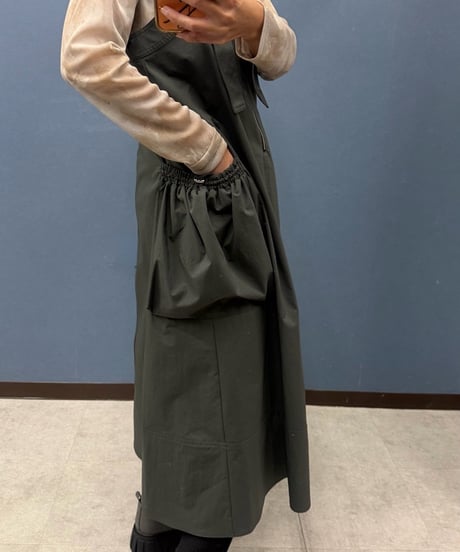 Dignite collier ディニテコリエ  立体ポケット フロントZIPジャンパースカート