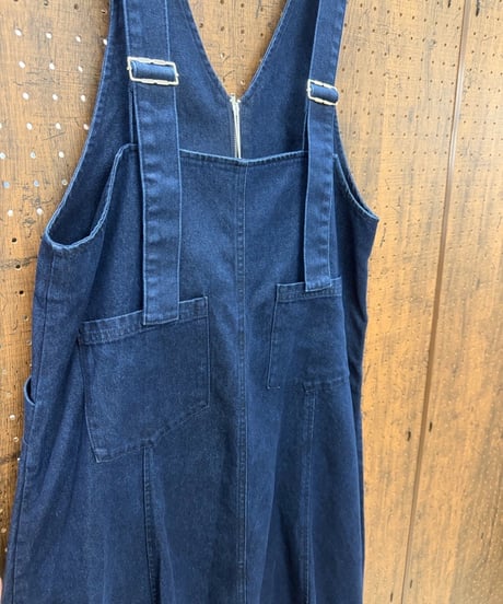 ROSIEE ロージー　大人デニム ワイドサロペットワンピース　indigo