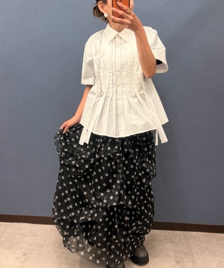 Pauline Bleu ポリーヌブロー　ドットシアー デザインスカー