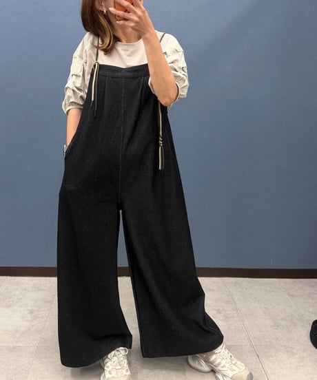 Pauline Bleu ポリーヌブロー　ジャージーデニム風サロペット