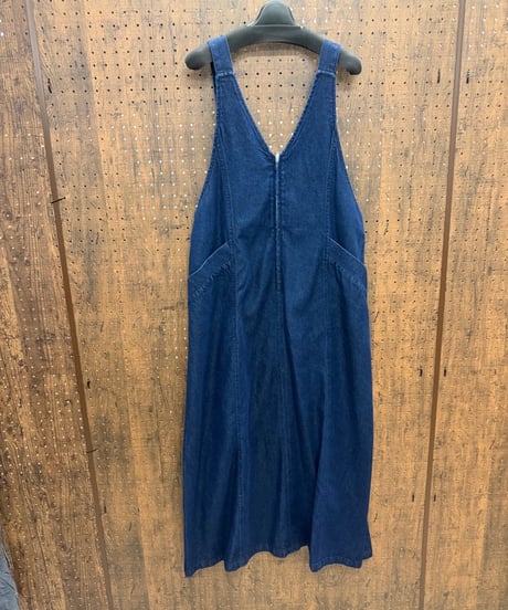 ROSIEE ロージー　大人デニム ワイドサロペットワンピース　indigo