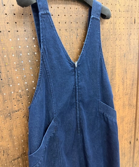 ROSIEE ロージー　大人デニム ワイドサロペットワンピース　indigo