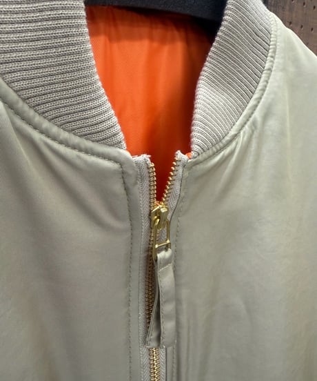 Dignite collier ディニテコリエ　異素材切替 ボアドッキングMA-1ブルゾン