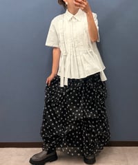 Pauline Bleu ポリーヌブロー　ドットシアー デザインスカー