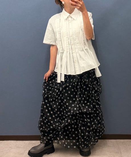 Pauline Bleu ポリーヌブロー　ドットシアー デザインスカー