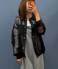 Dignite collier ディニテコリエ 抜け感 デザインレースシャツ