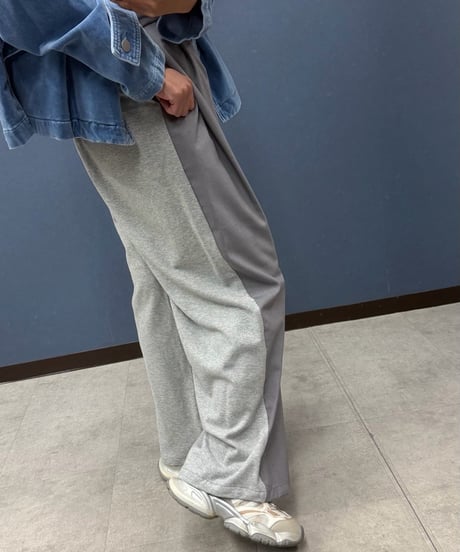 Dignite collier ディニテコリエ　きちんと見えスエット切替パンツ
