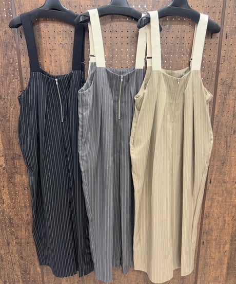 Pauline Bleu ポリーヌブロー　コクーンシルエットストライプサロペット