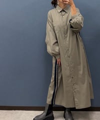 Dignite collier ディニテコリエ  サイドライン ロングシャツワンピース