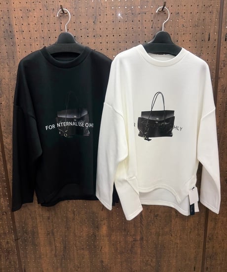 Pauline Bleu ポリーヌブロー　バッグプリント ロゴプルオーバー