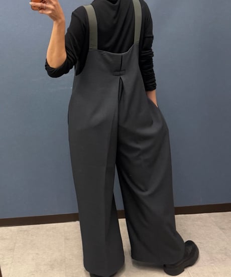 Pauline Bleu ポリーヌブロー  ショルダーストラップ ワイドサロペット