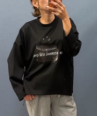 Pauline Bleu ポリーヌブロー　バッグプリント ロゴプルオーバー